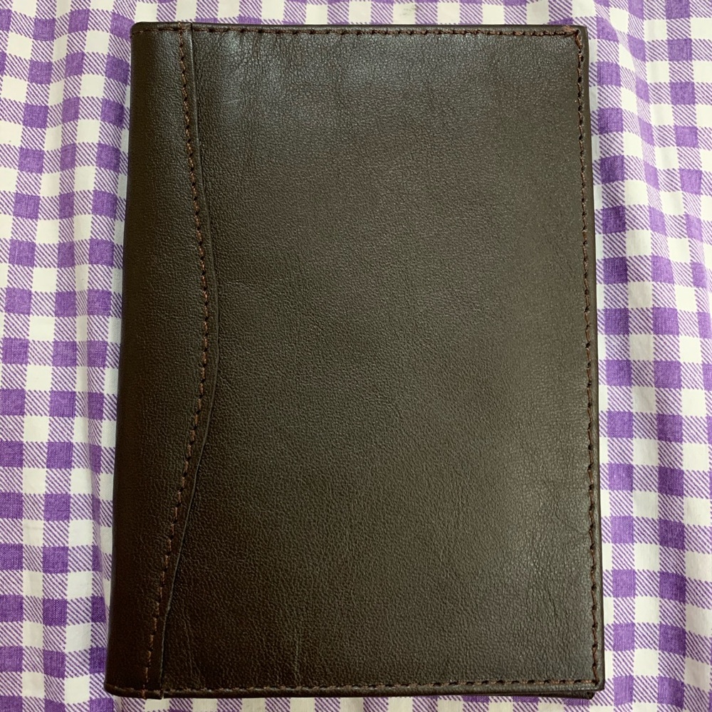 Genuine Leather Brown Passport Cover